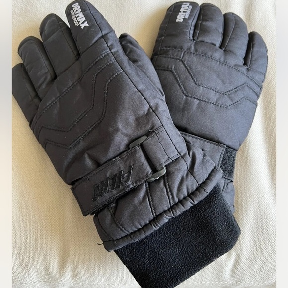 Genuine Fiero Dri-Max Waterproof Juniors Black Padded Winter Snow Gloves Ski L - Picture 1 of 5